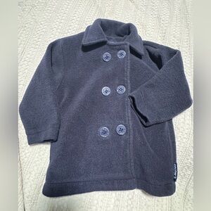 Vintage Carter’s Fleece Double-Breasted Navy Jacket with Nautical Button Details